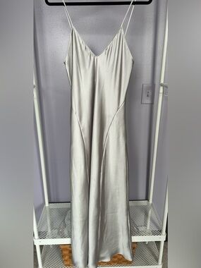 Zara Silver Slip Maxi Dress